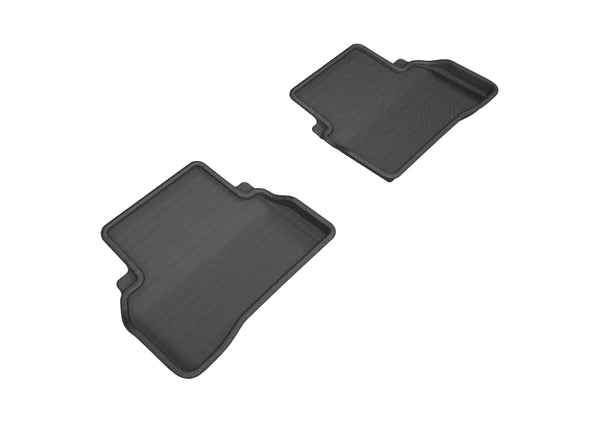 3D MAXpider 2015-2020 Mercedes Benz C-Class Sedan W205 Kagu 2nd Row Floormats - Black