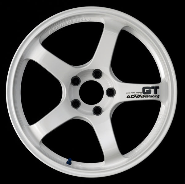 Advan GT 18x12.0 +27 5-114.3 Racing White Wheel