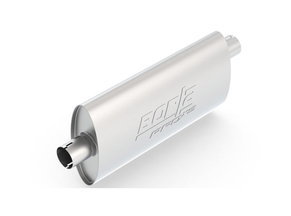 Borla Pro-XS 2.25in Tubing 19in x 4in x 9.5in Oval Notched Center/Offset Muffler