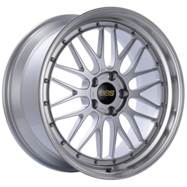 BBS LM 18x9.5 5x120 ET34 Diamond Silver Center Diamond Cut Lip Wheel -82mm PFS/Clip Required