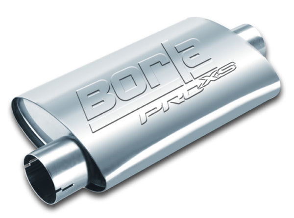 Borla Universal Center/Offset Oval 2.5in Tubing 19in x 4in x 9.5in PRO-XS Notched Muffler