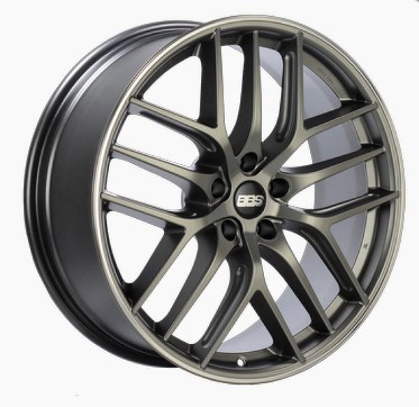 BBS CC-R 20x9.5 5x112 ET48 Satin Platinum Polished Rim Protector Wheel -82mm PFS/Clip Required