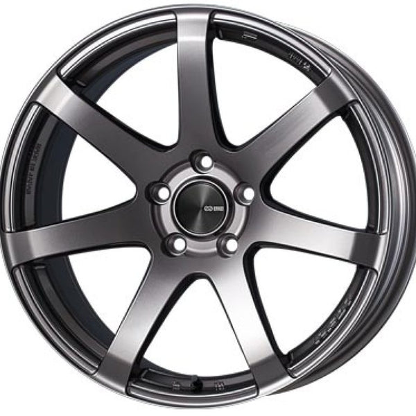 Enkei PF07 17x8.5 5x114.3 55mm Offset 75mm Bore Dark Silver Wheel