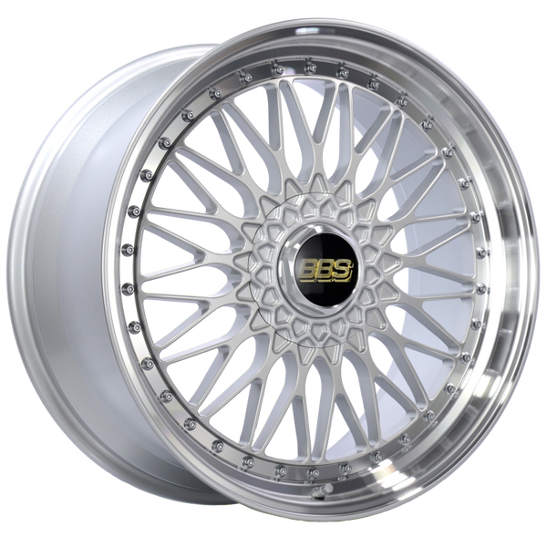 BBS RS 20x9.5 5x120 ET40 Silver Center Diamond Cut Lip Wheel -82mm PFS/Clip Required