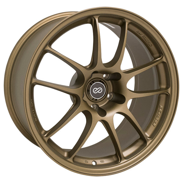 Enkei PF01 18x9.5 5x114.3 15mm Offset 75mm Bore Titanium Gold Wheel (MOQ 40)