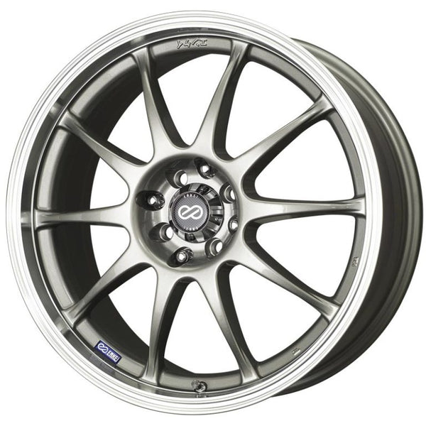 Enkei J10 16x7 5x112/114.3 38mm Offset 72.62mm Bore Dia Silver w/ Machined Lip Wheel