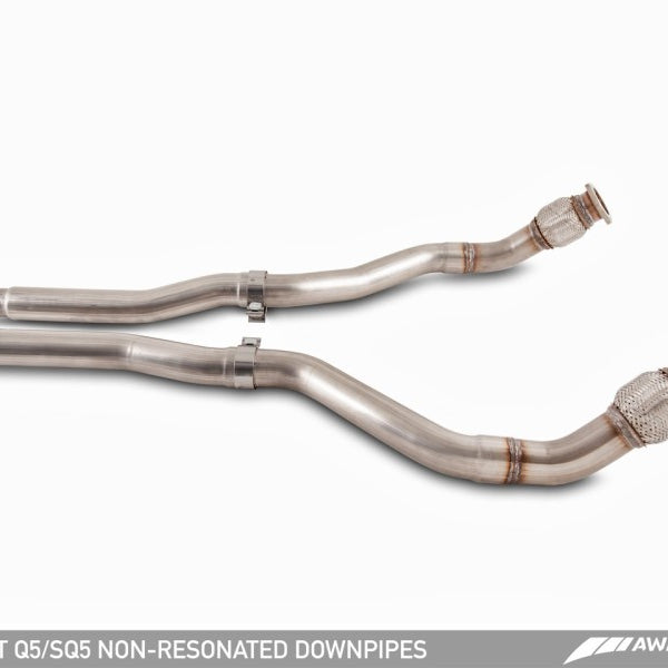 AWE Tuning Audi 8R 3.0T Non-Resonated Downpipes for Q5 / SQ5