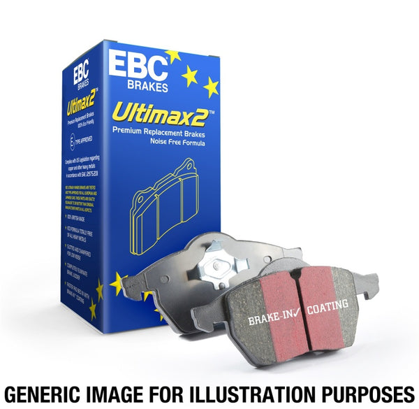 EBC 2008-2009 Volkswagen Touareg 3.6L (2 Holes At Bottom Of Backplate) Ultimax2 Rear Brake Pads