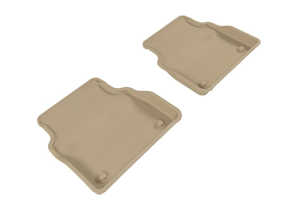 3D MAXpider 2011-2017 Audi A8 Kagu 2nd Row Floormats - Tan