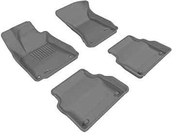 3D MAXpider 2011-2017 Audi A8 Kagu 1st & 2nd Row Floormats - Black