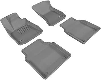 3D MAXpider 2011-2018 Audi A8L Kagu 1st & 2nd Row Floormats - Black