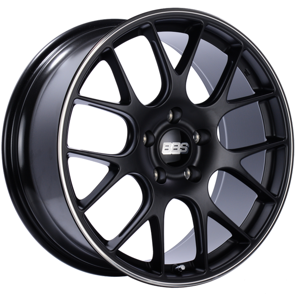 BBS CH-R 20x9 5x130 ET49 CB71.6 Satin Black Polished Rim Protector Wheel