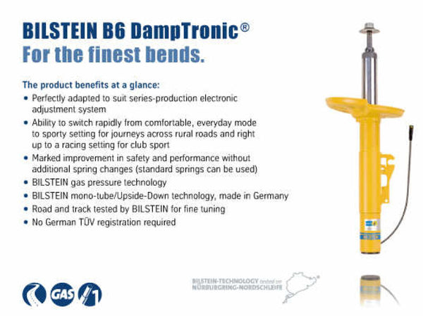 Bilstein B6 (DampTronic) 13-16 Porsche Boxster (981) (w/ PASM) Rear Twintube Strut Assembly