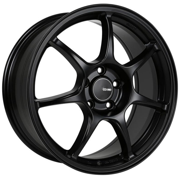 Enkei Fujin 17 x 7.5 40mm Offset 5x100 Bolt Pattern 72.6 Bore Black Wheel