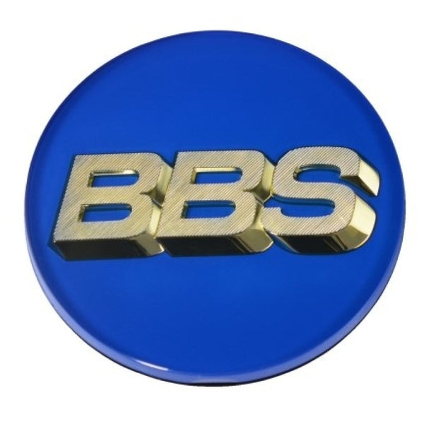 BBS Center Cap 70.6mm Blue/Gold (3-Tab)