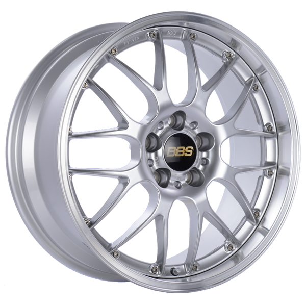 BBS RS-GT 18x8.5 5x120 ET38 CB72.5 Diamond Silver Center Diamond Cut Lip Wheel