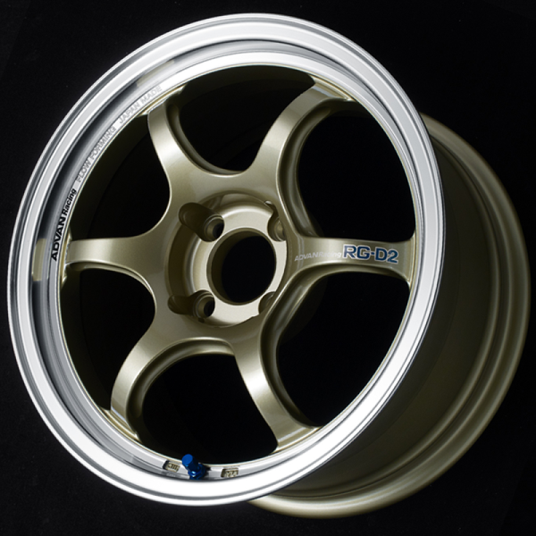 Advan RG-D2 15x6 +45 4-100 Machining & Champagne Gold Wheel