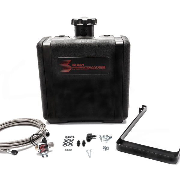 Snow Performance Water Tank Upgrade 7gal (w/Braided SS Line/Brackets/Solenoid/4AN Fittings)