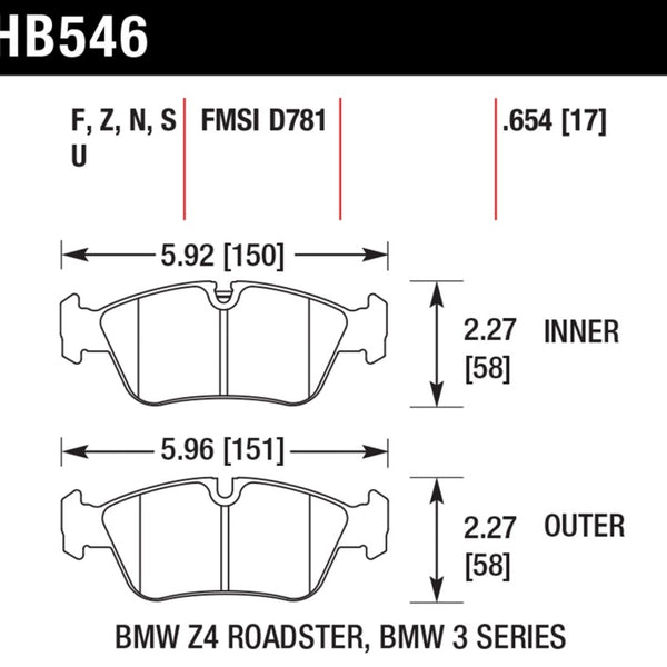 Hawk HPS Street Brake Pads