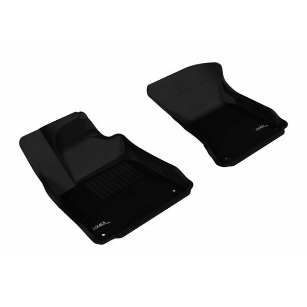 3D MAXpider 2011-2018 Audi A8L Kagu 1st & 2nd Row Floormats - Black