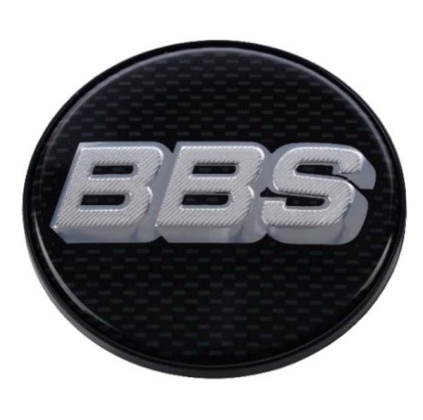 BBS Center Cap 64.5mm Carbon/Silver (4-tab) Macan