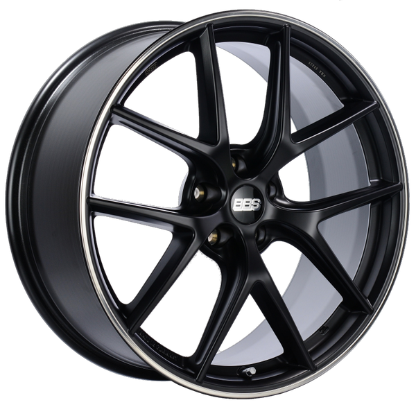 BBS CI-R 20x8.5 5x112 ET42 Satin Black Polished Rim Protector Wheel -82mm PFS/Clip Required