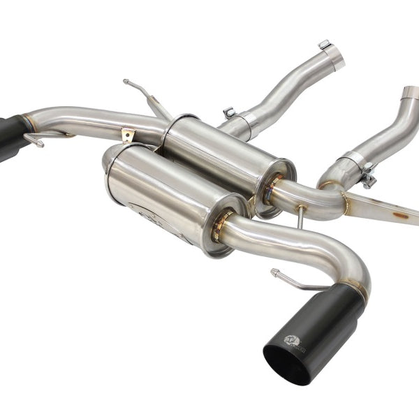 aFe MACHForce XP 2.5in Axle Back Stainless Exhaust w/ Black Tips 07-13 BMW 335i 3.0L L6 (E90/92) N55