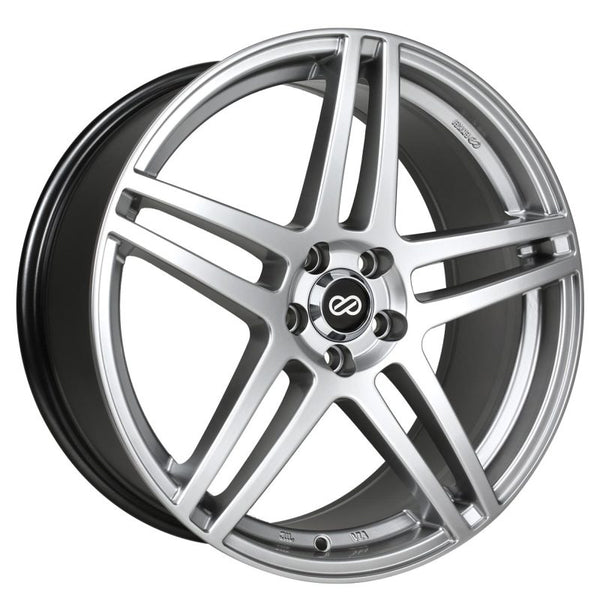 Enkei RSF5 18x8 40mm Offset 5x100 Bolt Pattern 72.6mm Bore Dia Hyper Silver Wheel