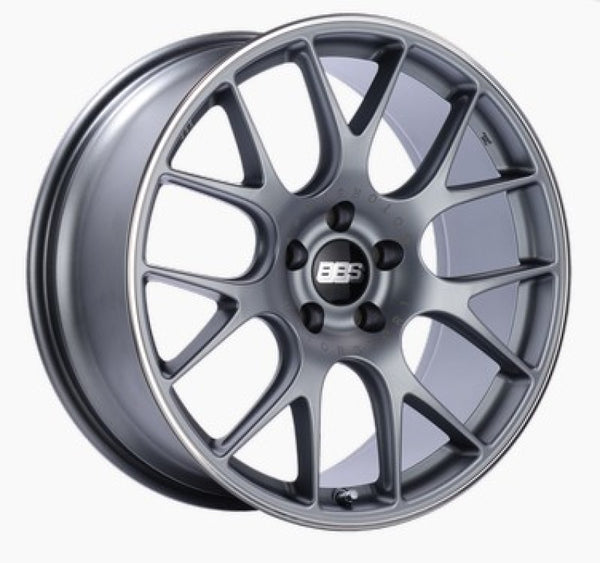 BBS CH-R 19x9 5x130 ET53 / 71.6 CB Satin Titanium Polished Rim Protector Wheel