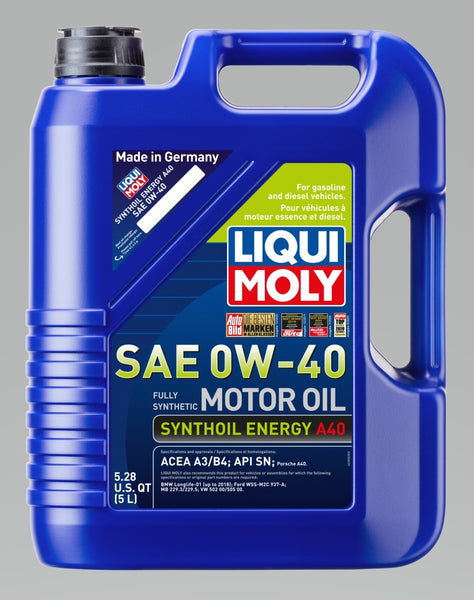 LIQUI MOLY 5L Synthoil Energy A40 Motor Oil SAE 0W-40