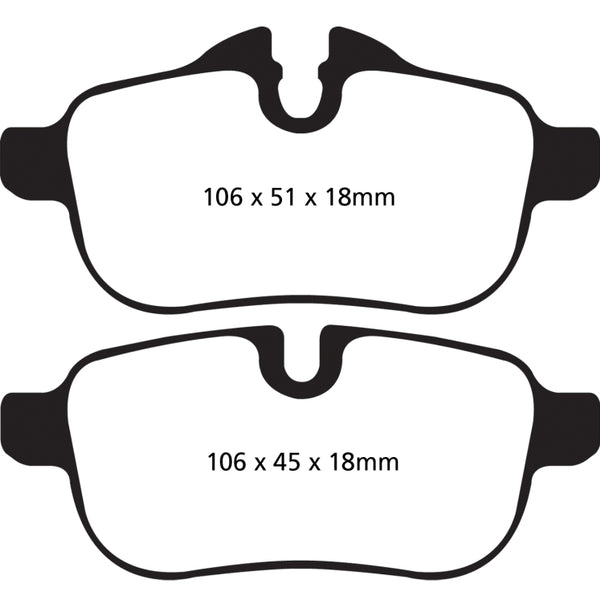 EBC 09+ BMW Z4 3.0 (E89) Greenstuff Rear Brake Pads