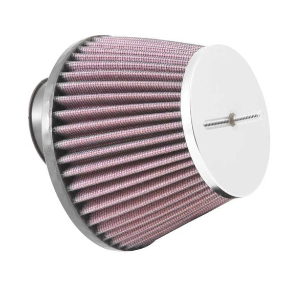 K&N Universal Air Filter 2in Flange ID x 5-3/16in Base OD x 3-1/2in Top OD w/Stud x 3-7/16in Height