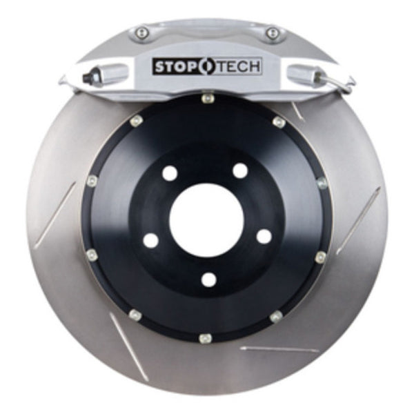 StopTech 98-04 Jetta / 98-06 Golf / 98-05 Beetle Front BBK ST40 Silver Caliper 328x28 Slotted Rotor