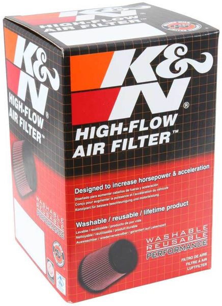 K&N Universal Clamp-On Air Filter 1in FLG / 3-1/2in T / 2-7/8in B / 3-1/2in H