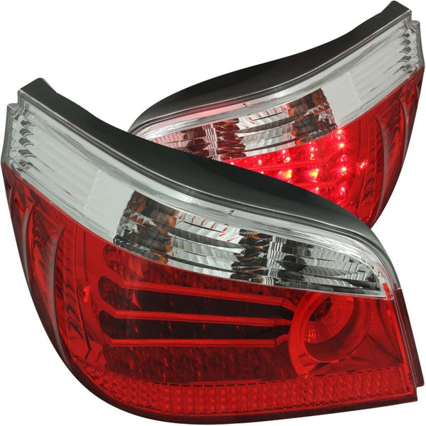 ANZO 2004-2007 BMW 5 Series E60 LED Taillights Red/Clear