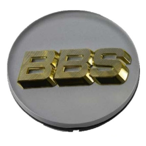 BBS Center Cap 70.6mm White/Gold (3-tab)