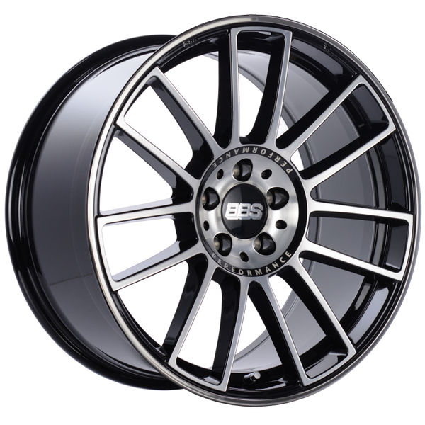 BBS CM 19x9.5 5x112 ET28 Gloss Black Diamond Cut Face Wheel -82mm PFS/Clip Required