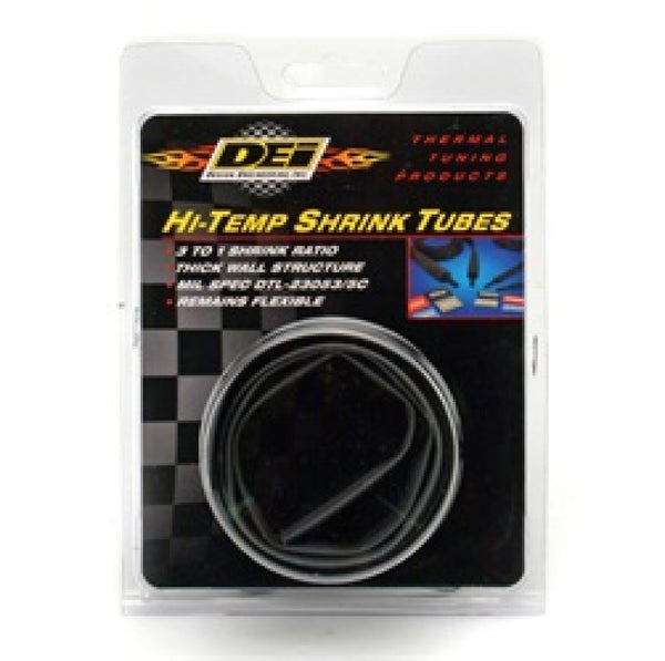 DEI Hi-Temp Shrink Tube Kit - 9 12 18 and 24mm sizes x 2ft - Black