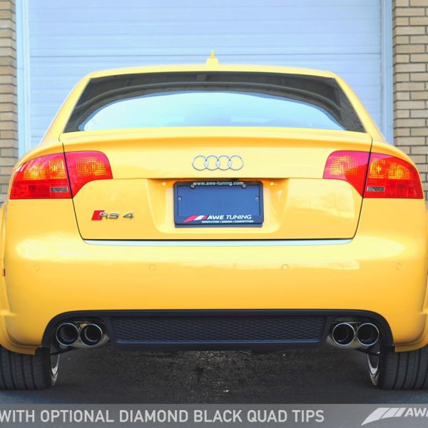 AWE Tuning Audi B7 RS4 Track Edition Exhaust - Polished Silver Tips