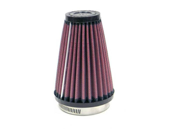 K&N Universal Custom Filter - Round Tapered 3.5in Base OD x 2in Top OD x 5in H x 2.438in Flange ID