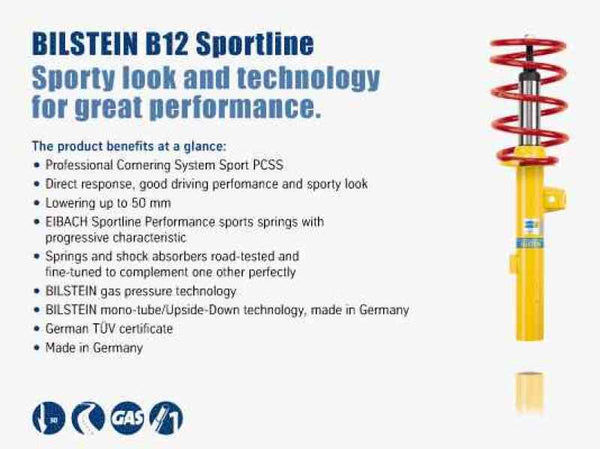 Bilstein B12 2008 Audi A3 Ambiente Front and Rear Suspension Kit