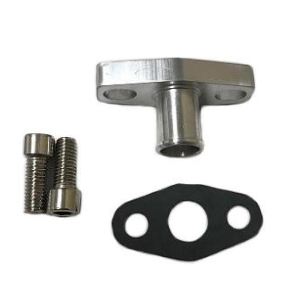 ATP Oil Drain (Return) Flange Kit w/ 5/8in BARB for Borg Warner EFR 6258/6758/7163/7670/8374/9180