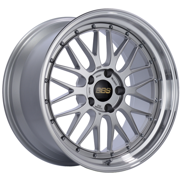 BBS LM 19x9.5 5x120 ET48 Diamond Silver Center Diamond Cut Lip Wheel -82mm PFS/Clip Required