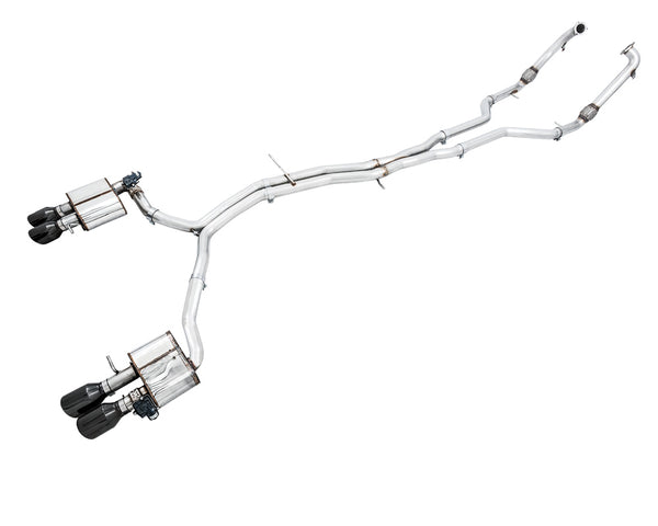 AWE Tuning Audi B9 S4 SwitchPath Exhaust - Non-Resonated (Silver 102mm Tips)