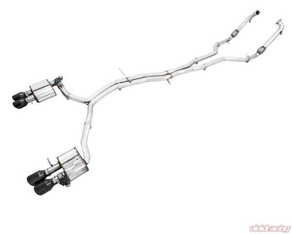 AWE Tuning Audi B9 S4 SwitchPath Exhaust - Non-Resonated (Silver 90mm Tips)