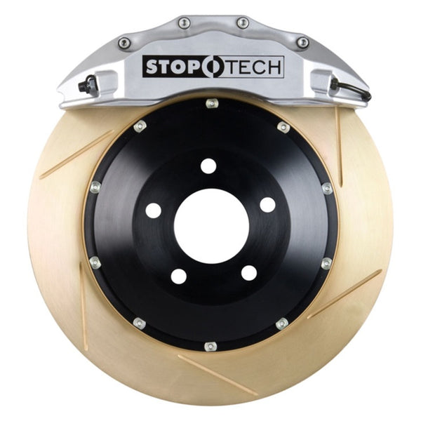 StopTech 12-13 VW Golf ST-60 Silver Calipers 355x32mm Zinc Slotted Rotors Front Big Brake Kit