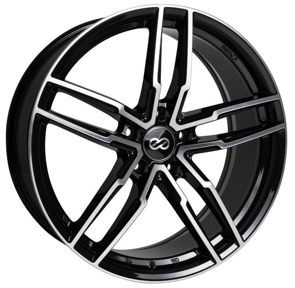 Enkei SS05 17x7.5 5x100 45mm Offset 72.6mm Bore Black Machined Wheel