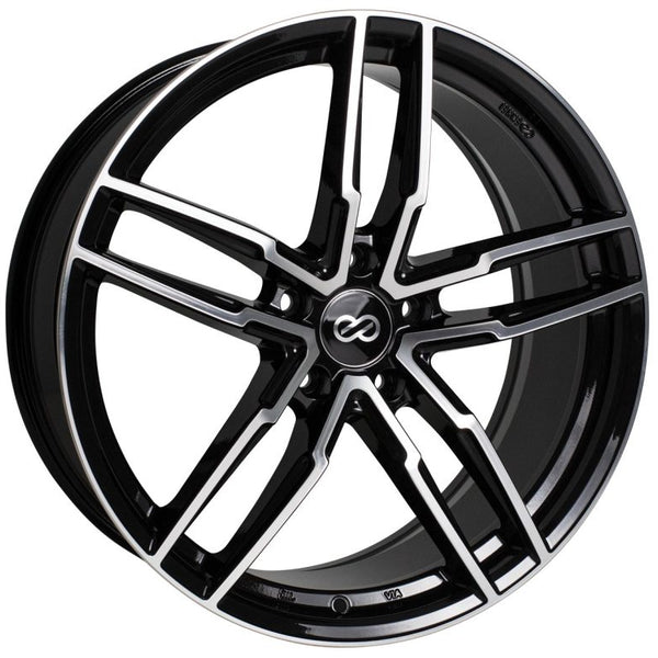 Enkei SS05 17x7.5 5x100 45mm Offset 72.6mm Bore Black Machined Wheel