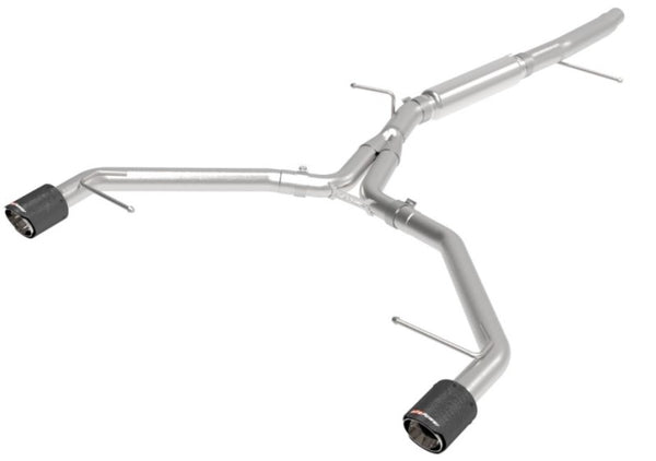 aFe 17-19 Audi A4 (L4-2.0L) MACH Force-Xp  Stainless Steel Axle-Back Exhaust System - Carbon Tip