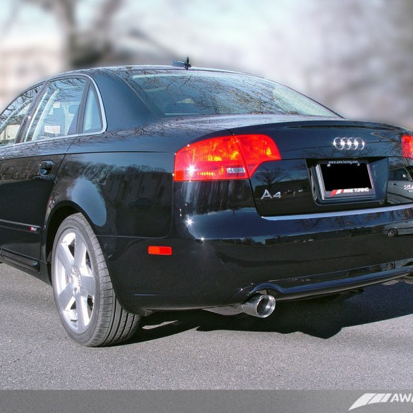 AWE Tuning Audi B7 A4 3.2L Touring Edition Dual Tip Exhaust - Polished Silver Tips